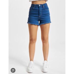 Levi's Women's Ribcage Short overdyed blue Size 29